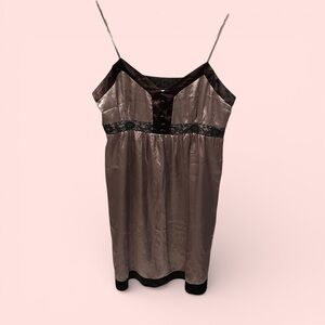 Vintage 80s-90s dusty rose silky lace mini slip dress whimsigoth plum fairy